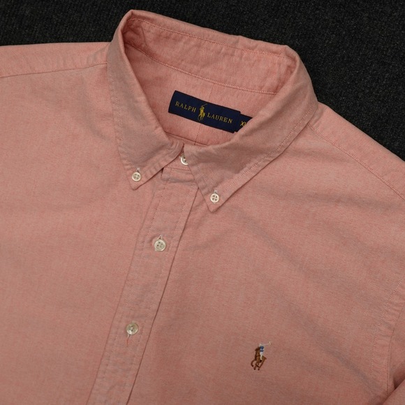 Ralph Lauren Other - Ralph Lauren Button Down Long Sleeve Cotton Oxford Preppy Men XL Salmon